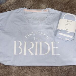 Miss to Mrs Light Blue Crewneck T-Shirt